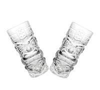 PERSELOSO 2pcs Unique Expression Glass Cocktail Cups Set, Creative Bar Wine Drinking Glasses for Party and Home, Compact Modern Glassware for Distinctive Beverage Serving