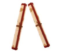 PERSELOSO 2pcs Vintage Bamboo Paint Brush Cover Calligraphy Brush Wrap Art Pen Case Holder Bag Portable Organizer for Artists and Students