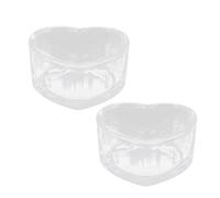 PERSELOSO 2Pcs Washable Hamster Bowls Transparent Small Animal Water Dish for Hamsters Chinchillas Other Pets Practical Easy to Clean Household Accessory