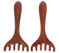 PERSELOSO 2pcs Wooden Scalp Massager Comb for Soothing Experience and Precise Eye Acupoint Massage, Natural Wood Gua Sha Tool for Head and Eye Relaxation, Portable Hair Massage Tool