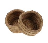 PERSELOSO 2Pcs Woven Chicken Coop Bed Natural Straw Sleeping House for Animals Comfortable and Durable Nest for Egg Laying and Breeding Easy to Clean and Carry