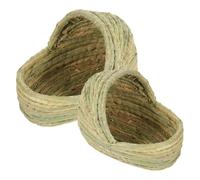 PERSELOSO 2pcs Woven Chicken Nest Small Nest in Slipper Shape for Poultry and Chicken, Providing a Cozy and Secure Nurturing Environment Suitable for Farm and Backyard Use