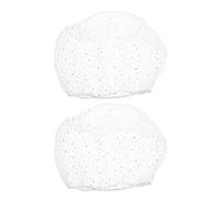 PERSELOSO 2Pcs Xl Bird Cage Cover Skirt with Nylon Mesh Protective Dust-Proof Net for Parakeets and Canaries, Star Moon White, Perimeter 150-210Cm, Height 35Cm, Removable Cage Seed Catcher