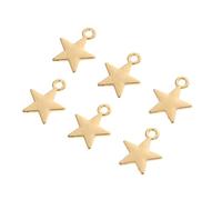 PERSELOSO 30 Pcs Five-pointed Star Pendant Charms Bulk DIY Jewelry Making Supplies Alloy Classical Design for Bracelets Necklaces Craft Decorations