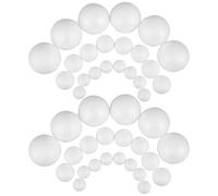 PERSELOSO 300pcs White Polystyrene Foam Balls Half Round Hemispherical for Christmas Tree Ornament DIY Crafts Wedding Decor Safe Non-Toxic