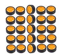 PERSELOSO 30mm Toy Car Wheels for Science Projects 25pcs Plastic Wheels 2mm Axles for Kids DIY Craft and Robotics Models