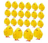 PERSELOSO 36 Pcs Easter Mini Chicks Decorations Fluffy Chick for Festive Home Decor for Parties and Egg Bonnet Decoration Comfortable Touch
