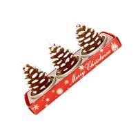 PERSELOSO 3pcs Christmas Pine Cone Candles Made of Paraffin with Delicate Christmas Theme Design, for Table Decoration and Party Supplies