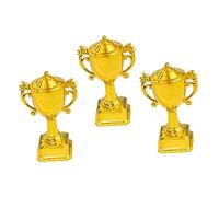PERSELOSO 3pcs Contest Theme Trophy Cake Topper Unique Decorative Cake Insert for Party Celebrations Creative Design to Enhance Competition Themed Desserts