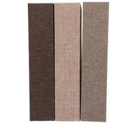 PERSELOSO 3pcs Faux Book Storage Boxes Decorative Book-shaped Organizer Linen Cover, 22x15x4.5cm, Khaki, Dark Brown, Light Brown for Home Office Mantel and Bookshelf Décor