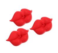 PERSELOSO 3pcs Funny Lip Shaped Silicone Pacifiers for Boy Girl Lightweight Comforting Tool for Teething Relief Adorable Soothers for Sensory Development for Newborns