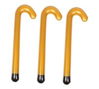 PERSELOSO 3pcs Inflatable Walking Stick PVC Crutch Costume Prop for Halloween Party Favors Lightweight and Versatile Crutch for Outdoor Use