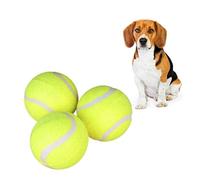 PERSELOSO 3pcs Interactive Dog Toys Tennis Balls for Fetch Training Chewing Teething Dog Stuff for Boredom Breaker