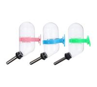 PERSELOSO 3pcs Leak-proof Animal Water Bottles 60ml Small Pet Drinking Feeders with Stainless Steel Nozzles and Pp Material, Convenient and Stable Water Dispenser for Kitty and Puppy Use Random Color