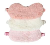 PERSELOSO 3pcs Lightproof Plush Eye Mask Set with Chinlon Material, Comfortable and Breathable Blindfold for Sleeping and Long Flights, Relieving Stress and Ensuring Restful Random Color