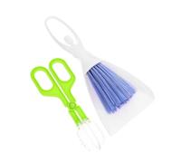PERSELOSO 3pcs Mini Cleaning Small Animals Efficient Dustpan Broom and Scoop for Hamsters Guinea Pigs and Chinchillas Pet Waste Removal Tools for Cage Maintenance