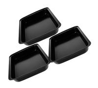 PERSELOSO 3Pcs Rectangular Deep Carbon Steel Baking Pans Non Stick Pizza Trays Household Oven Baking Plates Easy Clean Lightweight for DIY Cakes and Pies