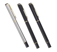PERSELOSO 3pcs Refillable Fountain Pen Brush Set with Stainless Steel Tip, Smooth Ink Flow and Precision for Beginners, Portable Mini Brush Pens for Calligraphy, Drawing, Work and Gifting