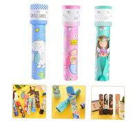 PERSELOSO 3Pcs Rotating Kaleidoscope Educational for Cognitive Development Creativity Logic Building Plaything Interaction Random Style