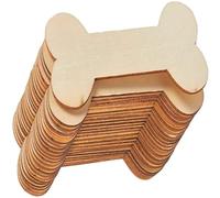 PERSELOSO 40pcs Multi-Function Wooden Dog Bone Tag Creative Dog Bone Shaped Drawing Tag Prop Convenient to DIY Without Burs Or Chips for Harvest Celebrations and Thanksgiving Autumn Decor