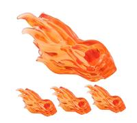 PERSELOSO 4Pcs Accessories Set Fire Effect Action Figure Props for Creative Play Safe Educational for Imagination and Hands Learning