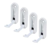 PERSELOSO 4pcs Aluminum Alloy Foldable Wall Hooks White Hidden Folding Coat and Towel Hangers for Entryway, Kitchen, Bathroom, Space-Saving Key and Bag Organizer