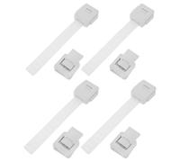 PERSELOSO 4PCS Babyproof Cabinet Locks White - Safety Drawer Latches with Self-Adhesive, Proof Cupboard Locks for Home Safety and Childproofing