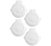 PERSELOSO 4pcs Button Security Locks with Adhesive Tape for Home Appliances Flat Button Covers Preventing Accidental Pressing Easy Installation Without Drilling Safety Protection for Washing