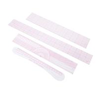 PERSELOSO 4pcs Curve Rulers Quilting Rulers for Tailors and Costume Designers Pink Plastic Multi-functional Versatile Fine Workmanship Very Lightweight Professional Use Making Pants