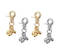 PERSELOSO 4Pcs Dog Collar Bell Keychain Extra Loud Cat and Dog Bells Zinc Alloy Pet Accessories with Key Ring for Pet Identification and Decoration