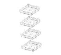 PERSELOSO 4pcs Empty Box of Eyeshadow Eyeshadow Storage Case Makeup Making Pans Eyeshadow Pressing Tool Lip Palette Empty Lipstick Palette Empty Lip Stick Palette Transparent The Pet