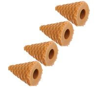 PERSELOSO 4pcs Miniature Ice Cream Cone Set Realistic DIY Play Food for Creative Dessert Props for Home Kitchen for Summer Party Decorations and Classroom Activities
