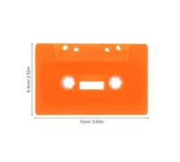 PERSELOSO 4pcs Retro Cassette Tapes Wall Art Set, Blank DIY Tape Shells in Orange Pink Green Blue, Empty Retro Cassette Decoration for Party Recording and Craft Projects