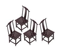 PERSELOSO 4pcs Scale Abs Mini Chairs Retro Furniture Decor for Indoor Sand Table Bedroom Ornament Photography Prop Accessory