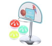 PERSELOSO 4pcs Shooting Hoop Toy for Parrots Mini Bird Basketball Stand Metal Material Educational Training Toy for African Grey Parrot and Parakeet Playground