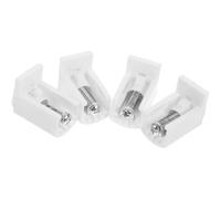 PERSELOSO 4pcs White Iron Adjustable Brackets for Pleated Blinds Blind Mounting Holders with Hook Design No Drilling Window Fixing Hardware for Home and Kitchen Use