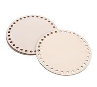 PERSELOSO 4Pcs Wooden Bag Bottom Base Board 15Cm DIY Knitting Crochet Basket Base for Purse Making Craft Supplies with Mini Cross Stitch Frame