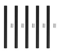 PERSELOSO 5 Sets M10 Threaded Extension Rod for Lamp Repair Hollow Metal Pipe with Dual Internal Threads Lightweight Structure and Universal Compatibility for Desktop Lamps and Lighting