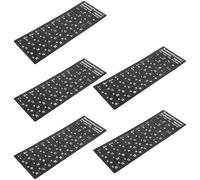 PERSELOSO 5 Sheets Keyboard Sticker Russian Keyboard Label Letter Stickers Unique Matte Design Paper Material Russian Language Markings Versatile Application Decoration Laptop Black