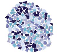 PERSELOSO 500g Pack Blue Mixed Irregular Glazed Ceramic Mosaic Tiles for DIY Crafts Small Pieces Set for Art Decoration and Mosaic Making