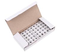 PERSELOSO 50pcs Mini Light Bulbs E10 Screw Base, 2.5v Iron Glass Miniature Light Bulb Kit with Excellent Illumination for Student Experiments, Flashlights and Crafts