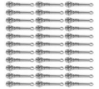 PERSELOSO 50pcs Mini Microphone Charms for DIY Jewelry Making Durable Zinc Alloy Vintage Pendants for Bracelets Keychains and Necklaces Unique Music Instrument Accessories