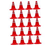PERSELOSO 50pcs Traffic Cones Simulation Roadblock Signs for Sand Table Decor Lightweight Traffic Markers for Boys and Girls Play and Teaching Safety