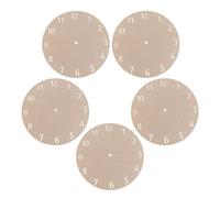 PERSELOSO 5pcs 30cm Round Wooden Clock Faces for DIY Craft Clock Base, Unfinished Wood Dial Plates for Painting, Art Class and Home Decoration