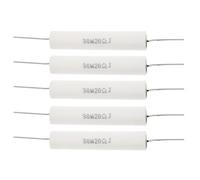 PERSELOSO 5pcs 30W Ceramic Cement Resistor 20 Ohm, Wirewound Power Resistor for Audio Speaker Crossover Networks, Flame Resistant and Heat Resistant
