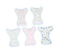 PERSELOSO 5pcs Adjustable Cotton Reusable Doll Diapers for Pretend Play Realistic Nappies Accessories for Enhancing Creativity Motor Skills Dollhouse Scenarios