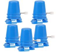 PERSELOSO 5pcs DIY Clockwork Walking Movement for Clay Crafts Replaceable Wind-up Mechanism with Visible Design Install Accessories for Modelling Clay and Walking Feet Projects