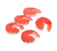 PERSELOSO 5pcs Lifelike Fake Shrimp Models Realistic Artificial Food Props for Home Decor DIY Accessories Party Display Safe Materials for Social Interaction