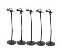 PERSELOSO 5pcs Mini Dollhouse Microphone Model Stand Colorful Fake Microphone for 1:12 Scale Doll Accessories Miniature Home Decor Display Ornament