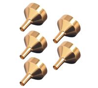 PERSELOSO 5pcs Mini Golden Stainless Steel Funnels for Filling Small Bottles and Containers, Aluminium Material, for Kitchen Use and Transferring Essential Oils and Perfume Liquids
